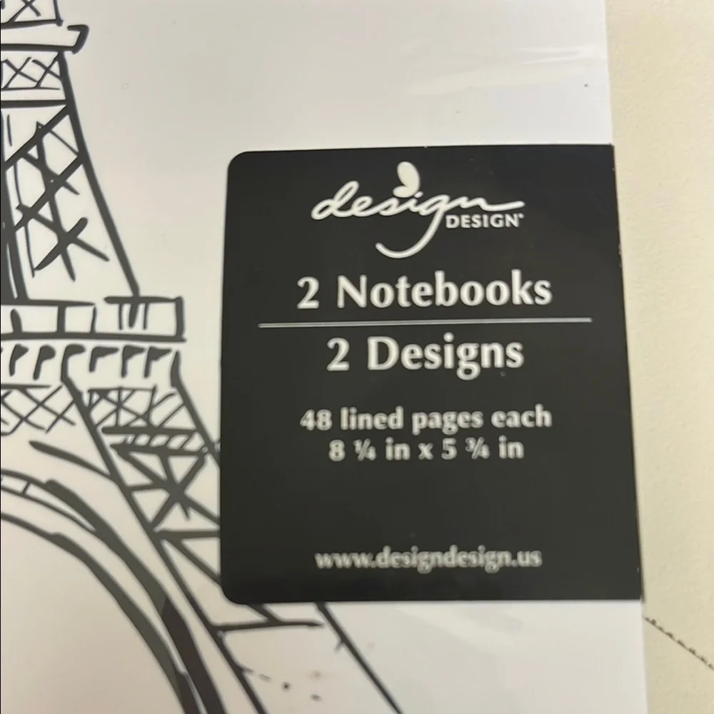 Eiffel Tower Notebooks - Gold and Black - Picture 3 of 3